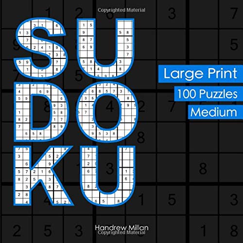 100 Large Print MEDIUM Sudoku Puzzles