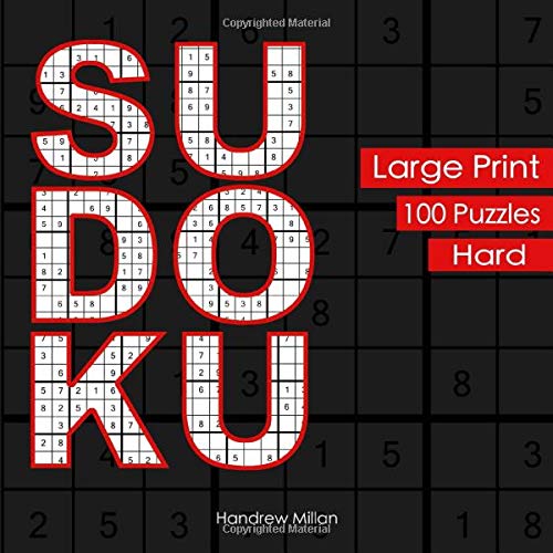 100 Large Print HARD Sudoku Puzzles